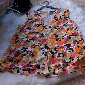 Ashley Stewart Multicolor Floral Blouse